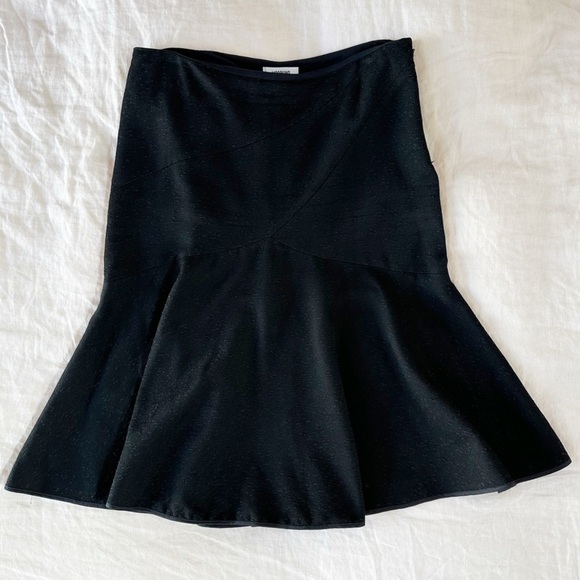 MOSCHINO Textured Flounce A Line Fit & Flare Pleated Skirt Size US 8 - Picture 1 of 9